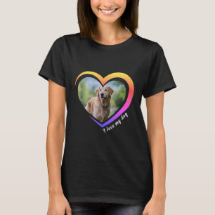 Camiseta Personalizado Dog Lover Foto y nombre personalizad