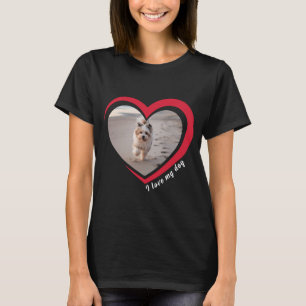 Camiseta Personalizado Dog Lover Foto y nombre personalizad