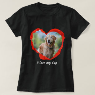 Camiseta Personalizado Dog Lover Foto y nombre personalizad