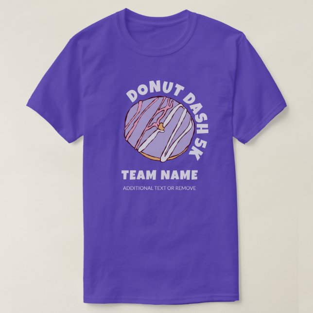 Camiseta Personalizado Donut Dash 5k Equipo T-Shirt (Diseño del anverso)
