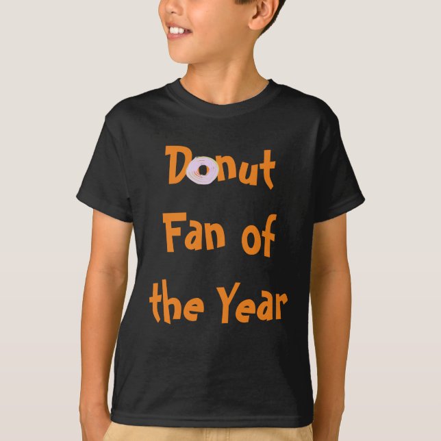 Camiseta Personalizado Donut Fan del año (Anverso)