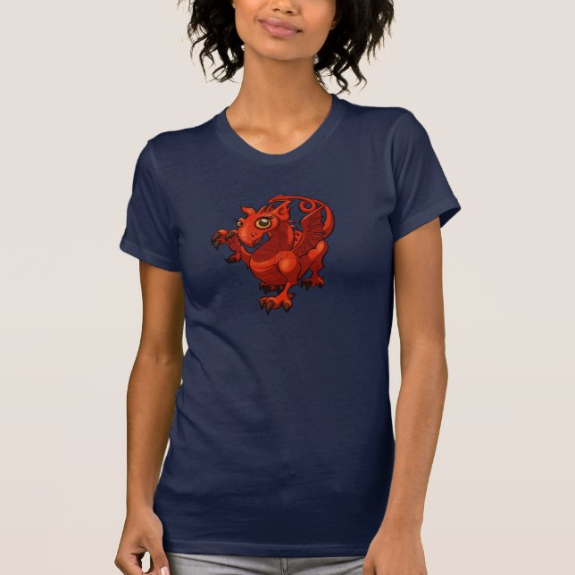 Camiseta Personalizado Dragón Rojo, bebé galés desenfrenado (Anverso)