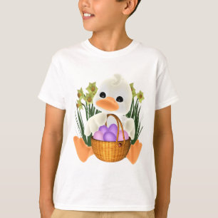 Camiseta Personalizado dulce pascua con huevos en canasta