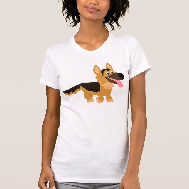 Camiseta Personalizado educada Pastoras Alemanas De Perro T (Anverso)