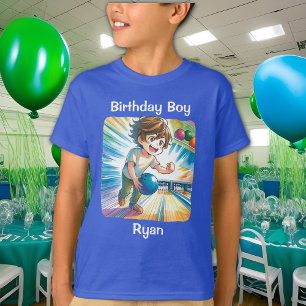 Camiseta Personalizado el cumpleaños animado del chico Fies