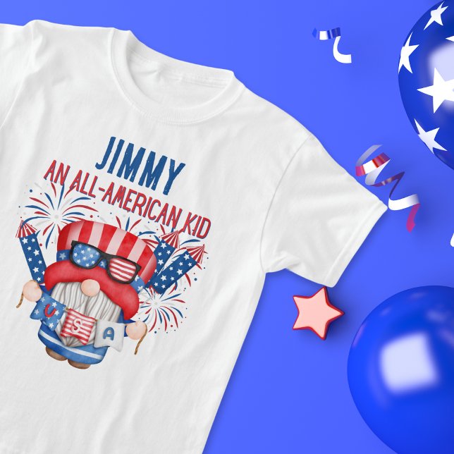 Camiseta Personalizado el Gnome "Un niño americano" (Subido por el creador)