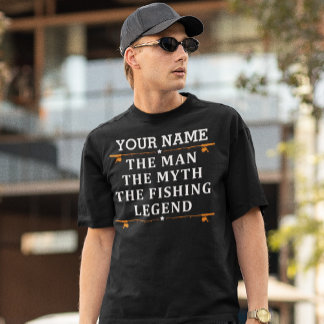 Camiseta Personalizado El Hombre El Mito De La Leyenda Pesq