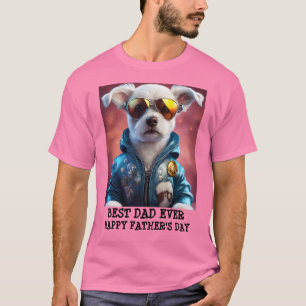 Camiseta Personalizado el mejor papá de perro del día del p