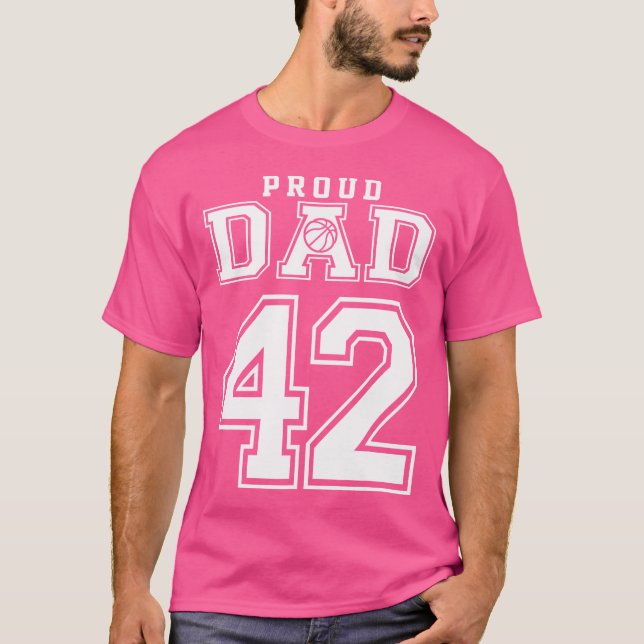 Camiseta Personalizado el número 42 Personalizado orgulloso (Anverso)