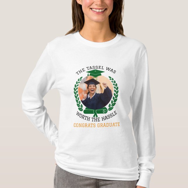 Camiseta Personalizado El Tassel valía la pena la foto (Anverso)