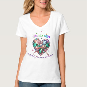 Camiseta Personalizado Ella Es Una Joya Regalo De Piedra Pr