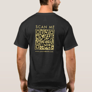 Camiseta Personalizado Empresa Código QR Escanear Mentes De