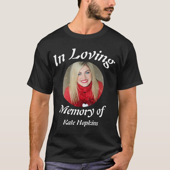Camiseta Personalizado en la memoria amorosa de la foto de  (Anverso)