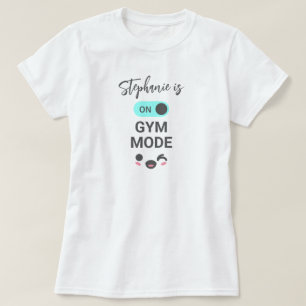 Camiseta Personalizado en Modo Gimnasio Divertido Lindo