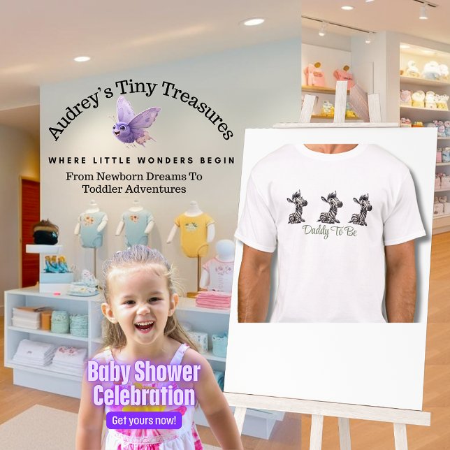 Camiseta Personalizado encantado Zebra Baby Shower (Subido por el creador)