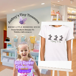 Camiseta Personalizado encantado Zebra Baby Shower