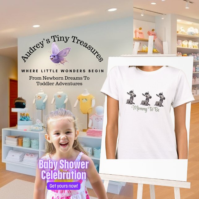 Camiseta Personalizado encantado Zebra Baby Shower (Subido por el creador)