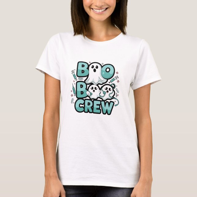 Camiseta Personalizado Enfermera de Boo-Boo personalizada (Anverso)