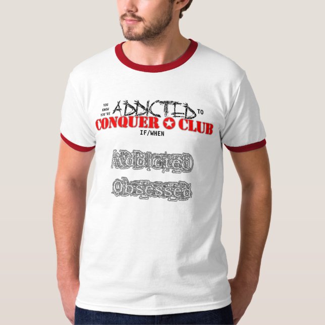 Camiseta Personalizado enviciado/obsesionado (Anverso)