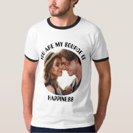 Camiseta Personalizado, eres mi fuente de felicidad.