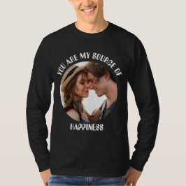 Camiseta Personalizado, eres mi fuente de felicidad.