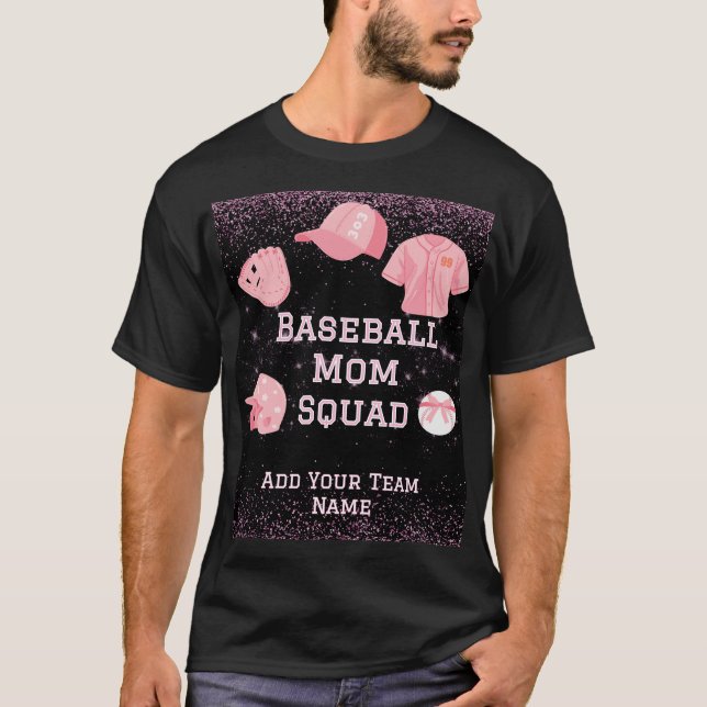 Camiseta Personalizado Escuadrón De Madres De Béisbol, Núme (Anverso)