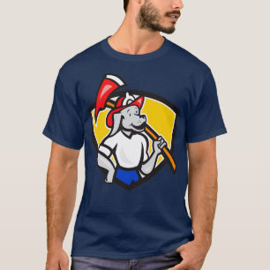 Camiseta Personalizado Escudo De Ax Para Bomberos De Bomber