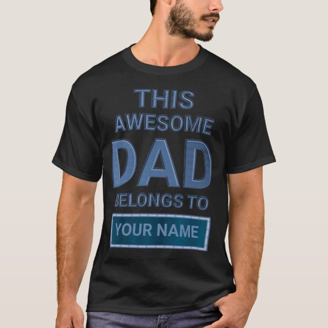 Camiseta Personalizado, Este Impresionante Padre Pertenece  (Anverso)