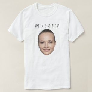 Camiseta Personalizado Face Birthday Funny Birthday Mateo F