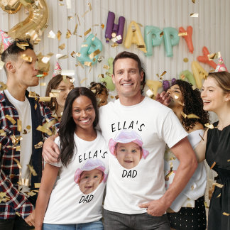 Camiseta Personalizado Face Face Photo New Dad