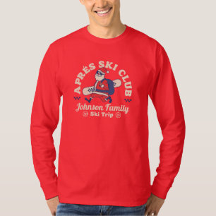 Camiseta Personalizado Familia Amigos Grupo Ski Trip Snowbo