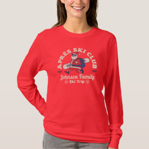 Camiseta Personalizado Familia Amigos Grupo Ski Trip Snowbo