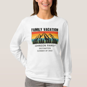 Camiseta Personalizado Familia Vacaciones Montañas Senderis