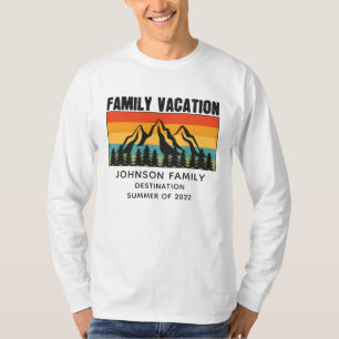 Camiseta Personalizado Familia Vacaciones Montañas Senderis