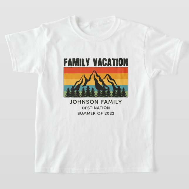 Camiseta Personalizado Familia Vacaciones Montañas Senderis (Distribución)