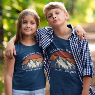 Camiseta Personalizado Familia Viaje por Carretera Montañas