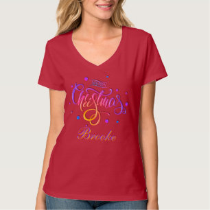 Camiseta Personalizado familiar monogramada de Navidades co