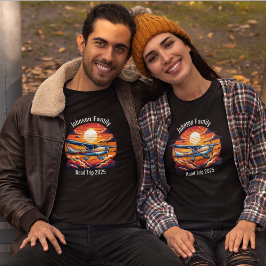 Camiseta Personalizado Family Road Trip Mountain Sunset Ret
