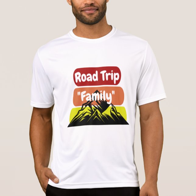 Camiseta Personalizado Family Road Trip Mountain Sunset T- (Anverso)