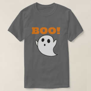 Camiseta Personalizado fantasma blanco con palabras de BOO!