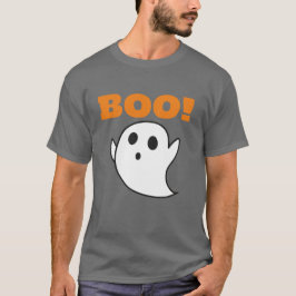 Camiseta Personalizado fantasma blanco con palabras de BOO!