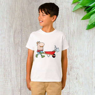Camiseta Personalizado Farmer con carretilla y herramientas