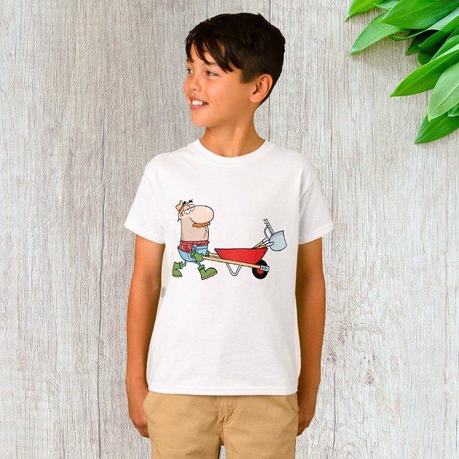 Camiseta Personalizado Farmer con carretilla y herramientas (Subido por el creador)