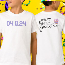 Camiseta Personalizado Fecha es mi Rótulo de cumpleaños mi