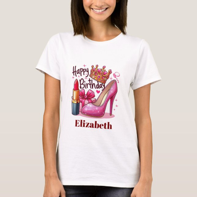 Camiseta Personalizado Feliz cumpleaños Regalos (Anverso)