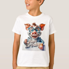 Camiseta Personalizado Feliz Ilustracion de cumpleaños Un l