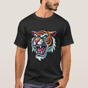 Camiseta Personalizado Fierce Cabeza Tigre Negrita Diseño P