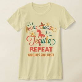 Camiseta Personalizado Fiesta Siesta Tequila Repetir