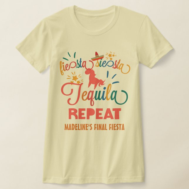 Camiseta Personalizado Fiesta Siesta Tequila Repetir (Distribución)