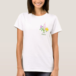 Camiseta Personalizado Florist Shirt, añada el nombre de la